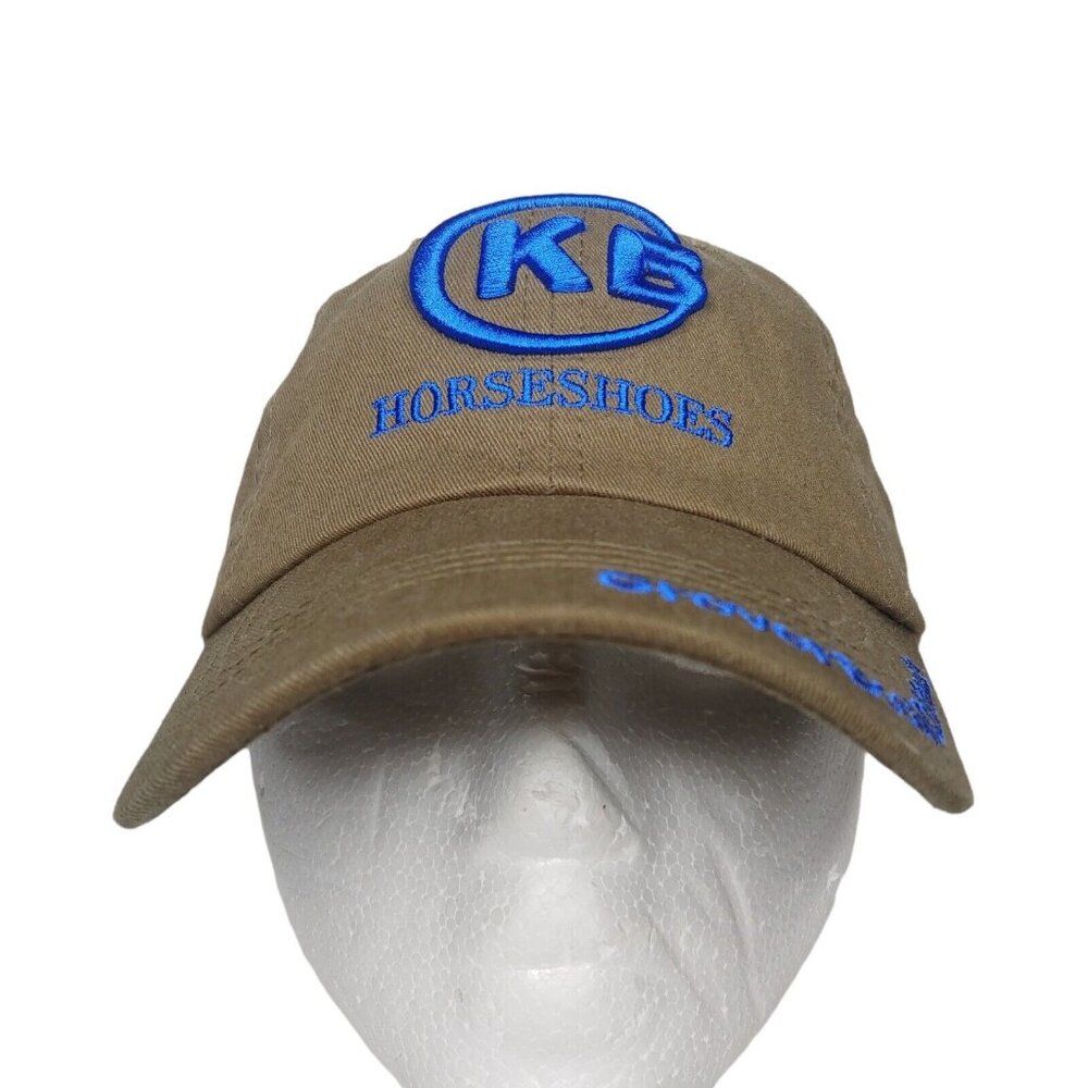 KB Horseshoes Cap Hat Grover Beach California Olive Embroidered Farrier Horse
